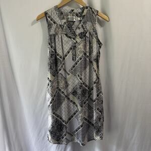 Aventura Eco Sleeveless Shift Dress Print Small Fair trade boho outdoors